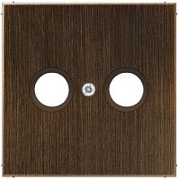 Лицевая панель Jung LS990 metal для 2-м. розетки TV+R античная латунь картинка